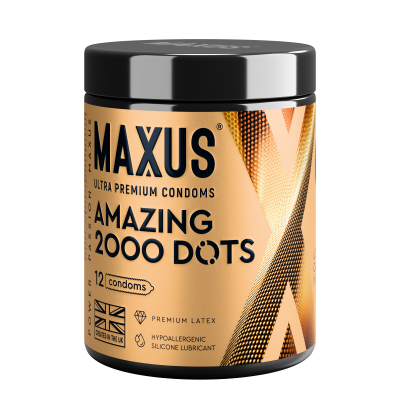 3012-1 MAXUS Amazing 12 шт, презервативы точечные, 12шт