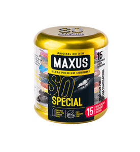 3056-3 Maxus Special, 15 шт. Презервативы с железным кейсом точечно-ребристые