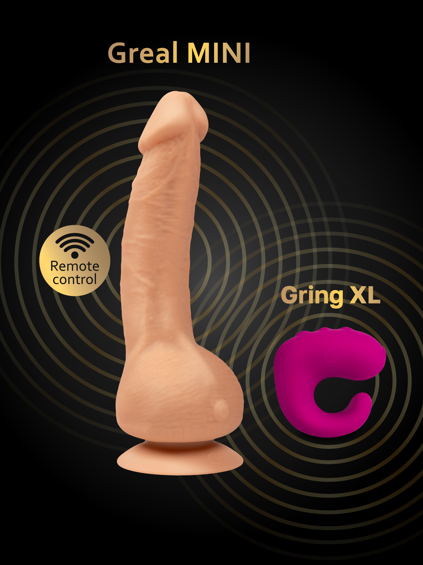 3657-1 Gvibe Greal Mini, телесный. Уменьшенная версия реалистичного вибратора — изображение 4