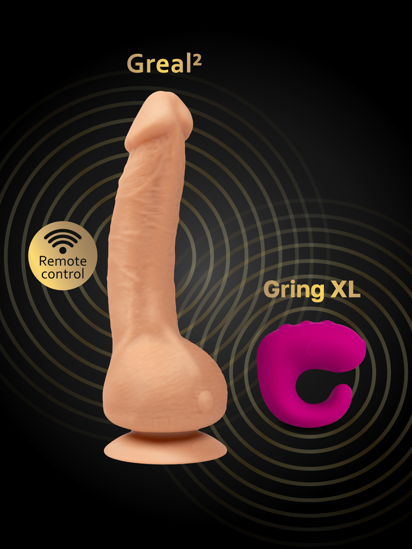 3658-1 Gvibe Greal, телесный. Реалистичный вибратор с возможностью беспроводного управления — изображение 3