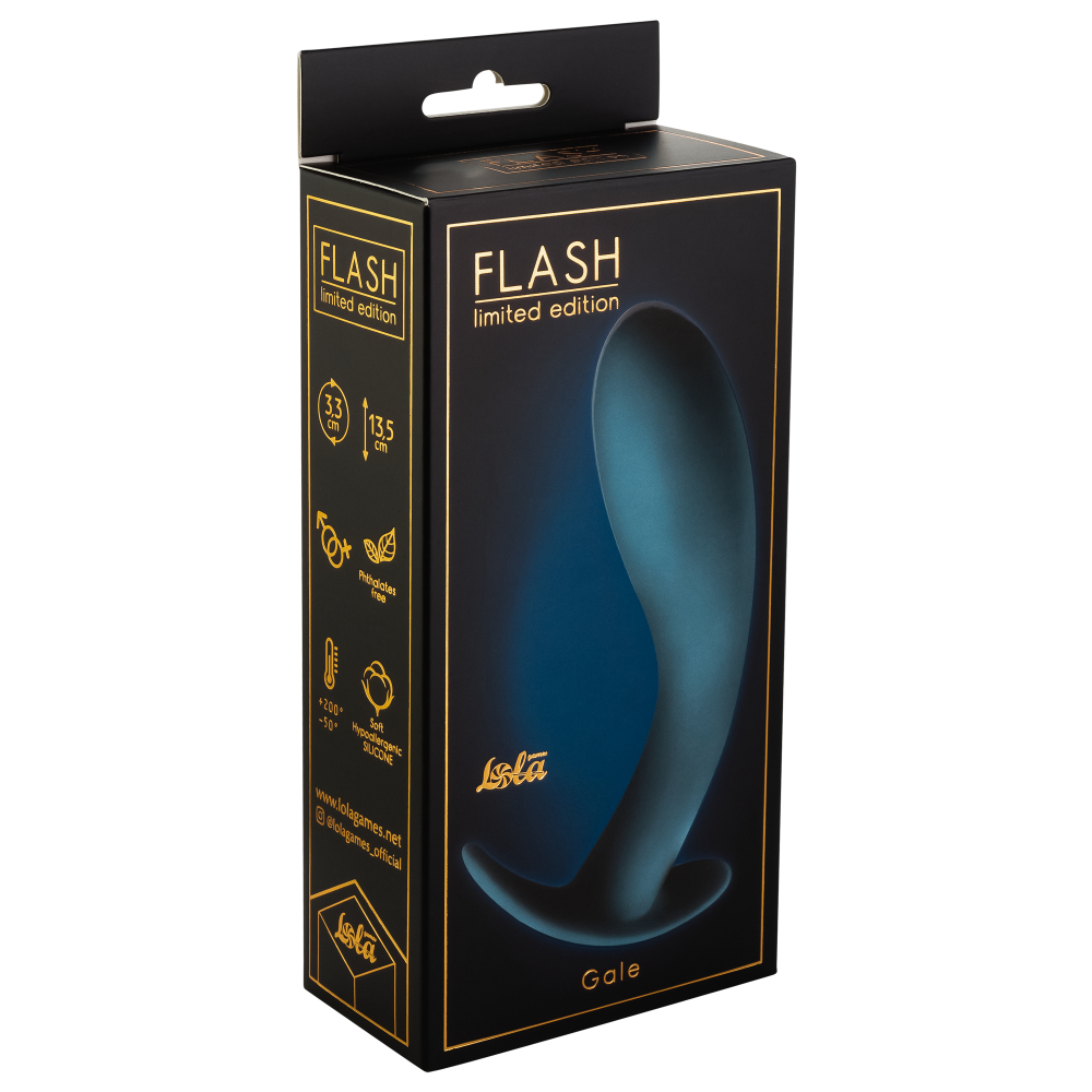 3492 Lola Games Flash Gale, серая. Анальная пробка анатомической формы