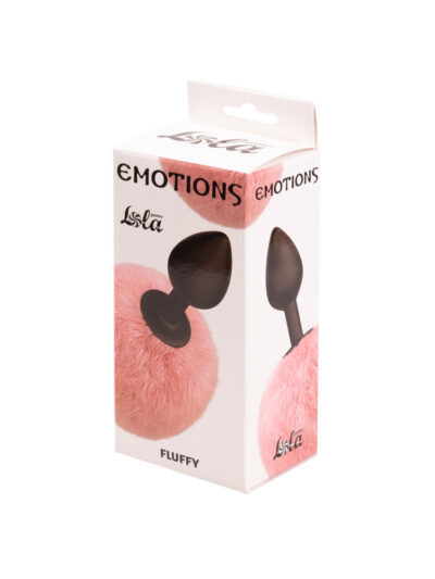 3436-1 Lola Games Emotions Fluffy, черный/розовый. Анальная пробка с кроличьим хвостом