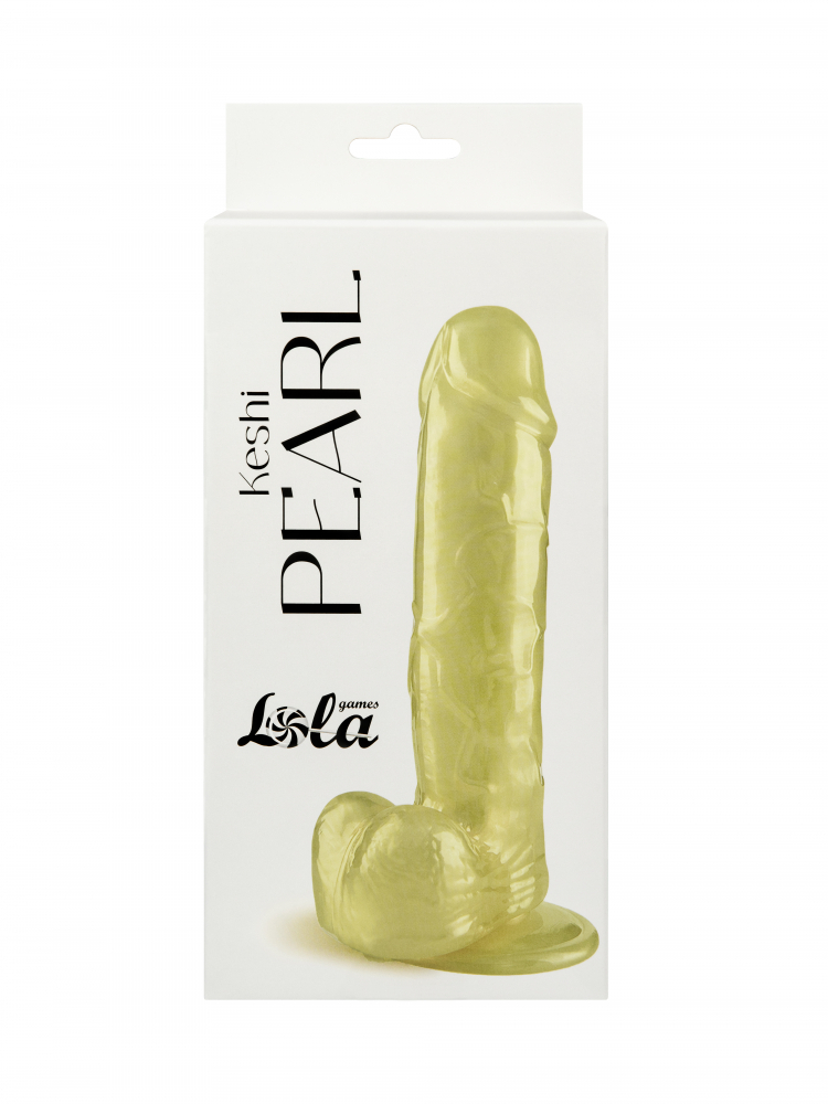 3758-1 Lola Games Pearl Keshi, Золотистый. Перламутровый дилдо — изображение 5
