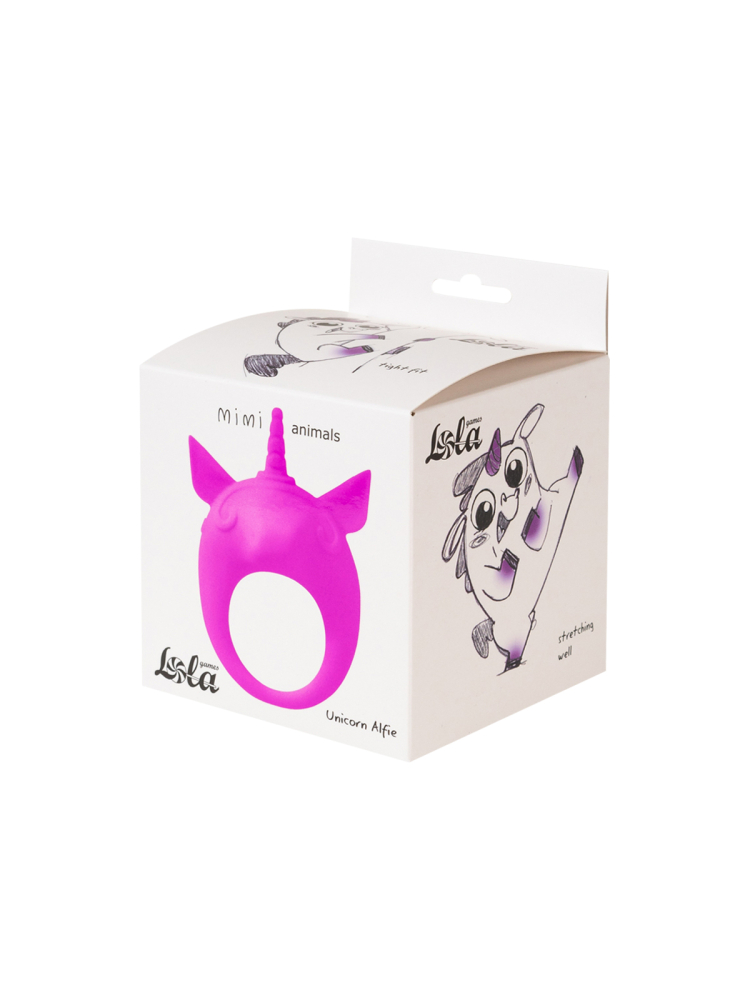 3438 Lola Games Mimi Animals Unicorn Alfie, фиолетовое. Фигурное эрекционное кольцо с вибрацией — изображение 2
