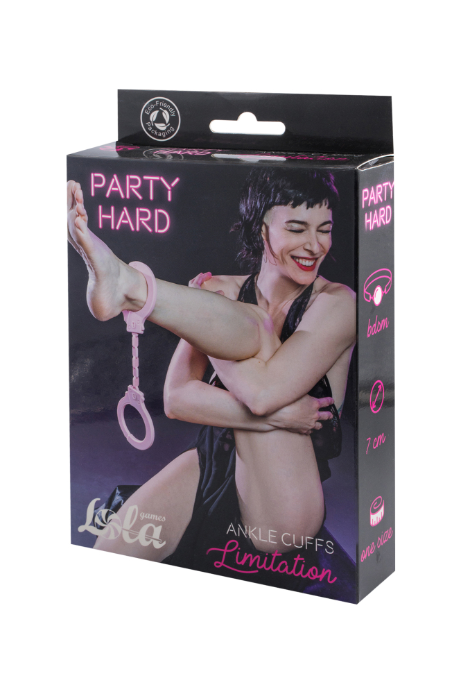 3006-1 Lola Games Party Hard Limitation, розовые. Силиконовые поножи — изображение 3