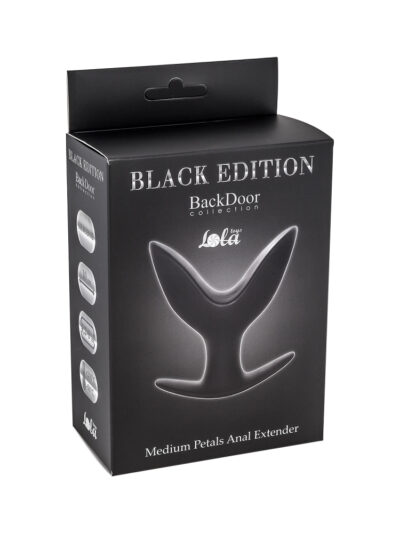 3248 Lola Toys Back Door Medium Petals Anal Extender, черный. Анальный якорь среднего размера