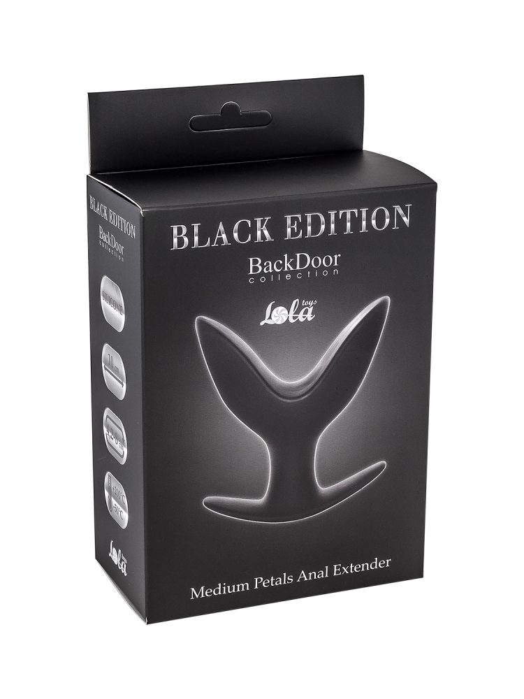 3248 Lola Toys Back Door Medium Petals Anal Extender, черный. Анальный якорь среднего размера