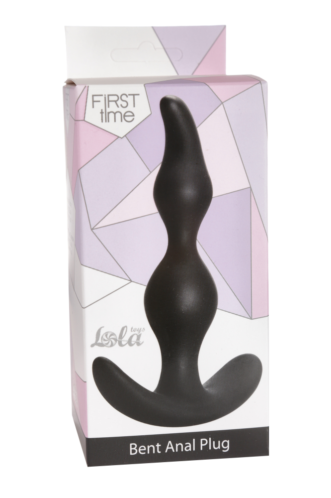 3268-2 Lola Toys Bent Anal Plug, черная. Анальная пробка — изображение 2