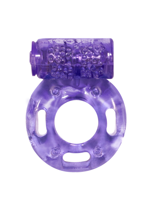 3310-2 Lola Toys Rings Axle-pin, фиолетовое. Эрекционное кольцо с вибрацией