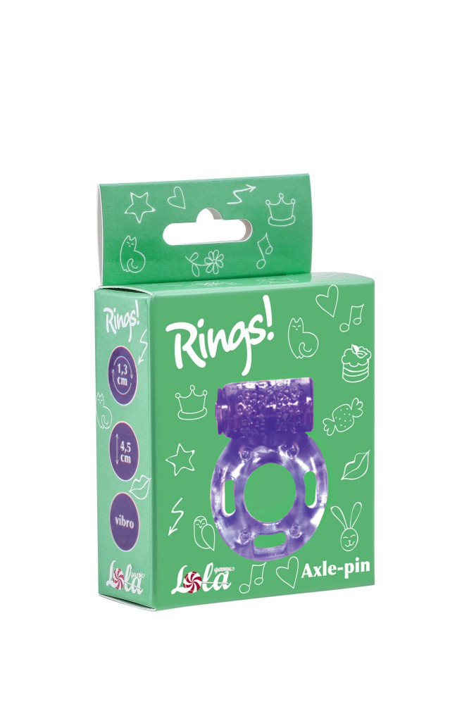 3310-2 Lola Toys Rings Axle-pin, фиолетовое. Эрекционное кольцо с вибрацией — изображение 3