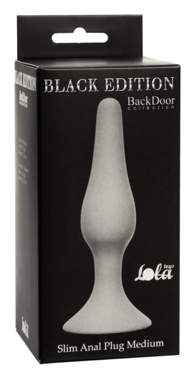 3213-1 Lola Toys Slim Anal Plug Medium, серая.