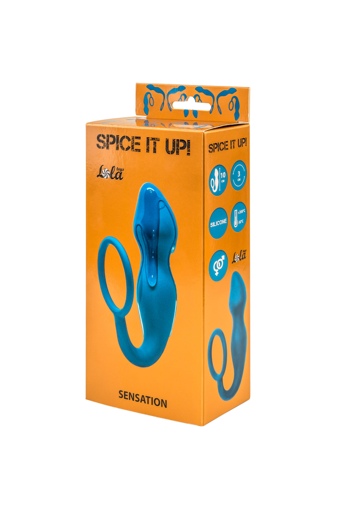 3296 Lola Toys Spice it up Sensation, синяя. Анальная пробка с эрекционным кольцом — изображение 3