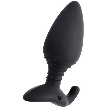 3554 Lovense Hush L, черная. Большая анальная пробка управляемая смартфоном
