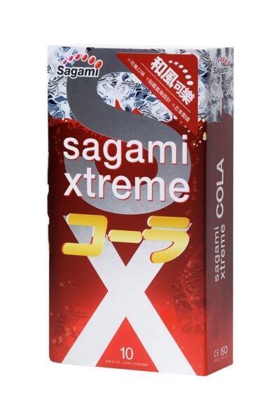 3024 Sagami Xtreme Cola, 10 шт. Презервативы ультратонкие со вкусом колы. Упаковка по 10 шт.