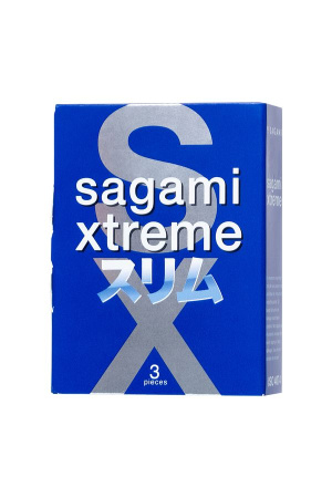 3609 Sagami Xtreme Feel Fit, 3 шт. Презервативы 3-d формы для максимального комфорта. Упаковка по 3 шт.