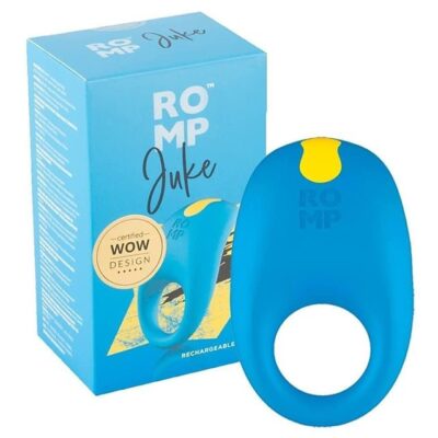 3378 ROMP Juke, синее. Эрекционное кольцо с вибрацией