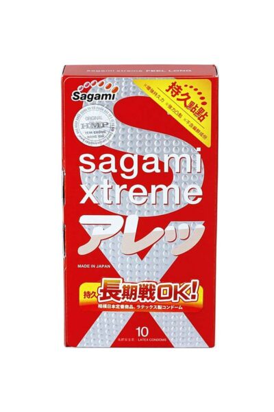 3164 Sagami Xtreme Feel Long, 10 шт. Презервативы продлевающие. Упаковка по 10 шт.