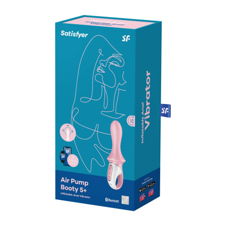 6723-1 Satisfyer Air Pump Booty 5+, розовый. Вибратор с регулировкой диаметра + управление со смартфона — изображение 6