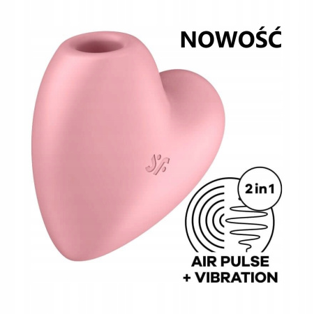 6704-1 Satisfyer Cutie Heart, розовый. Вакуумно-волновой стимулятор с вибрацией