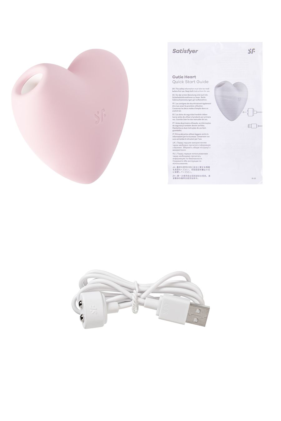 6704-1 Satisfyer Cutie Heart, розовый. Вакуумно-волновой стимулятор с вибрацией — изображение 5