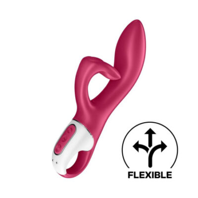 6716-1 Satisfyer Embrace me, ягодный. Гибкий вибратор-кролик.