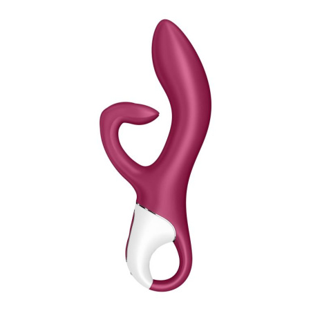 6716-1 Satisfyer Embrace me, ягодный. Гибкий вибратор-кролик. — изображение 3