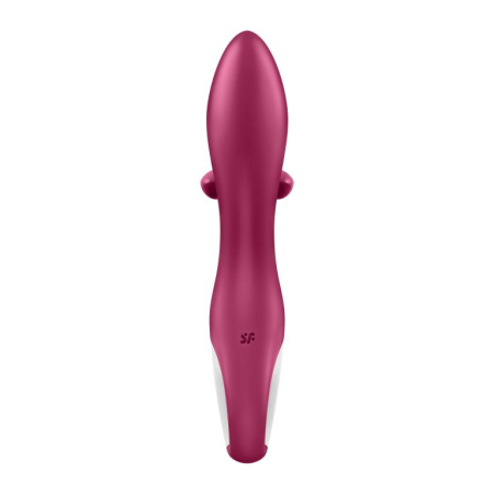 6716-1 Satisfyer Embrace me, ягодный. Гибкий вибратор-кролик. — изображение 4