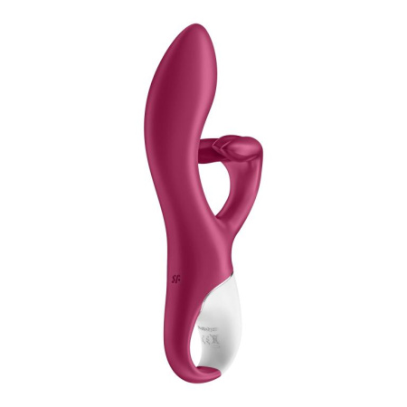 6716-1 Satisfyer Embrace me, ягодный. Гибкий вибратор-кролик. — изображение 6