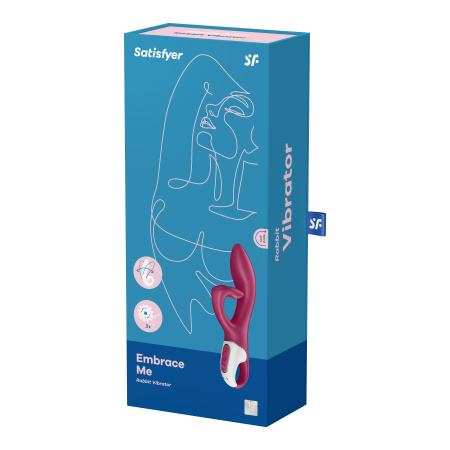 6716-1 Satisfyer Embrace me, ягодный. Гибкий вибратор-кролик. — изображение 7