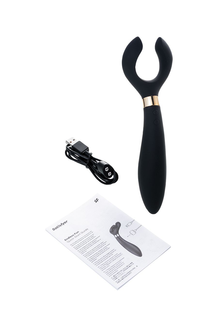 6727-1 Satisfyer Endless Fun, черный. Универсальный вибромассажер с вращающейся головкой — изображение 6
