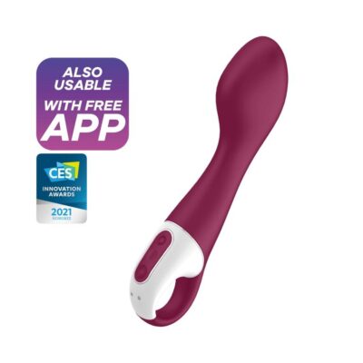 6720-1 Satisfyer Hot Spot, бордовый. Вибратор с нагревом  + управление со смартфона