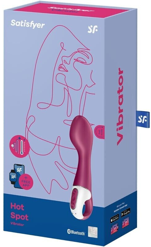 6720-1 Satisfyer Hot Spot, бордовый. Вибратор с нагревом + управление со смартфона — изображение 3