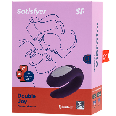 6711-1 Satisfyer Partner Double Joy, фиолетовый. Парный вибратор с возможностью управления через приложение — изображение 7