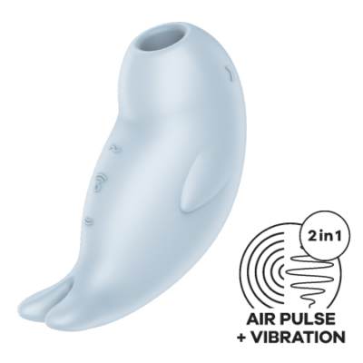 6705-1 Satisfyer Seal You Soon, голубой. Вакуумно-волновой стимулятор клитора с вибрацией