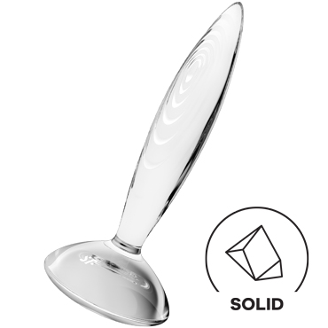 6701-1 Satisfyer Sparkling Crystal, прозрачный. Фаллоимитатор из стекла с ограничителем