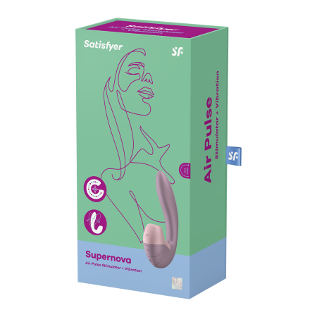 6709-1 Satisfyer Supernova, розовый. Вибратор с вакуумно-волновой стимуляцией — изображение 2