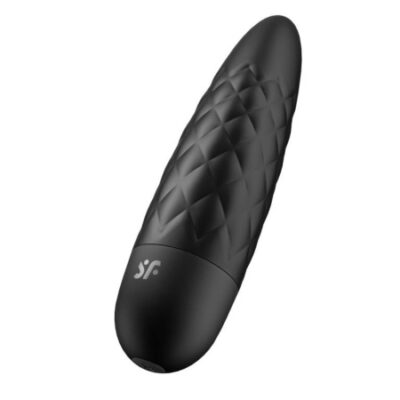 6722-1 Satisfyer Ultra Power Bullet 5, черный. Мини-вибратор с рельефом