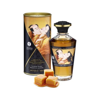 3237 Shunga Caramel Kisses, 100 мл. Массажное масло Карамельный поцелуй