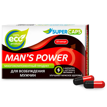 3654 SuperCaps Man's Power 10 + 1 капсул. Средство возбуждающее для мужчин