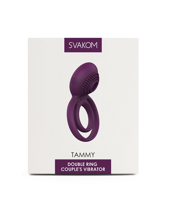3342 Svakom Tammy, фиолетовое. Двойное эрекционное кольцо с вибрацией — изображение 7