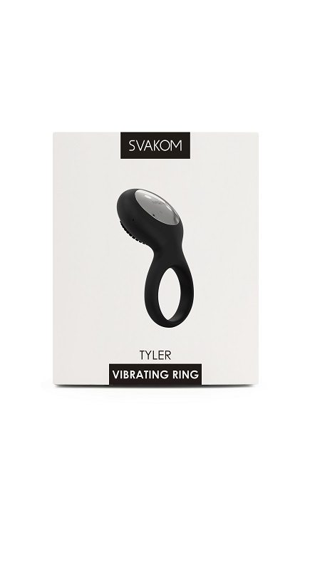 3163 Svakom Tyler, черный. Перезаряжаемое эрекционное кольцо со стимулятором клитора — изображение 8
