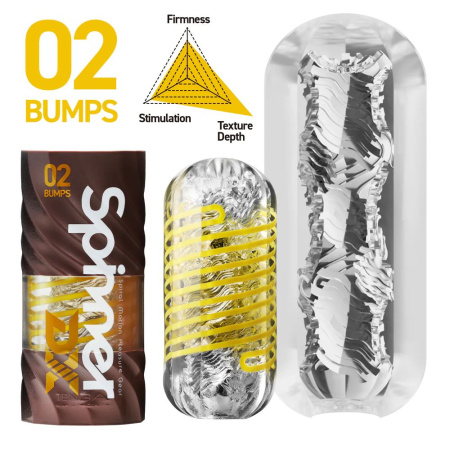 3793 Tenga Spinner DX 02 BUMPS. Многоразовый мастурбатор со спиральным механизмом — изображение 3