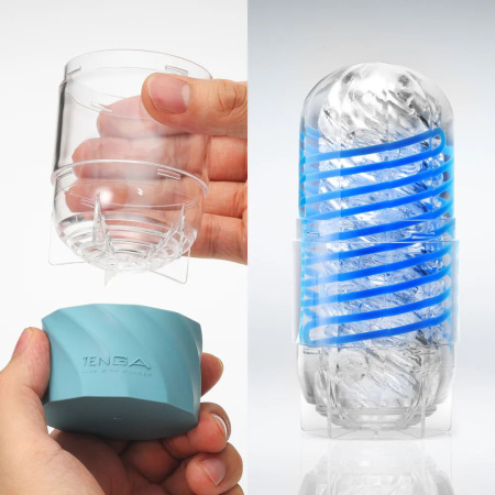 3793 Tenga Spinner DX 02 BUMPS. Многоразовый мастурбатор со спиральным механизмом — изображение 5