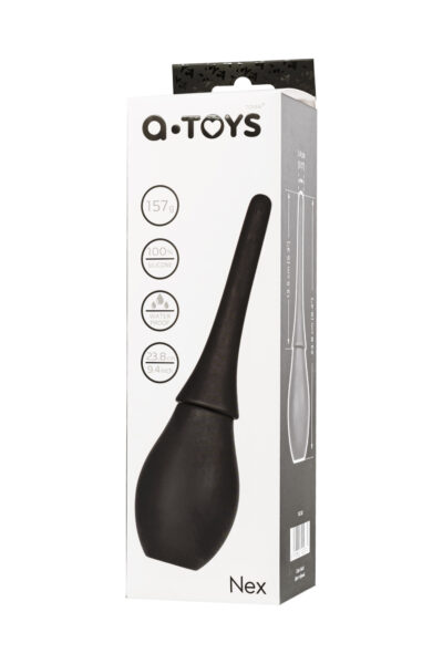 3057 Toyfa A-Toys Anal Douche, черный. Анальный душ из силикона