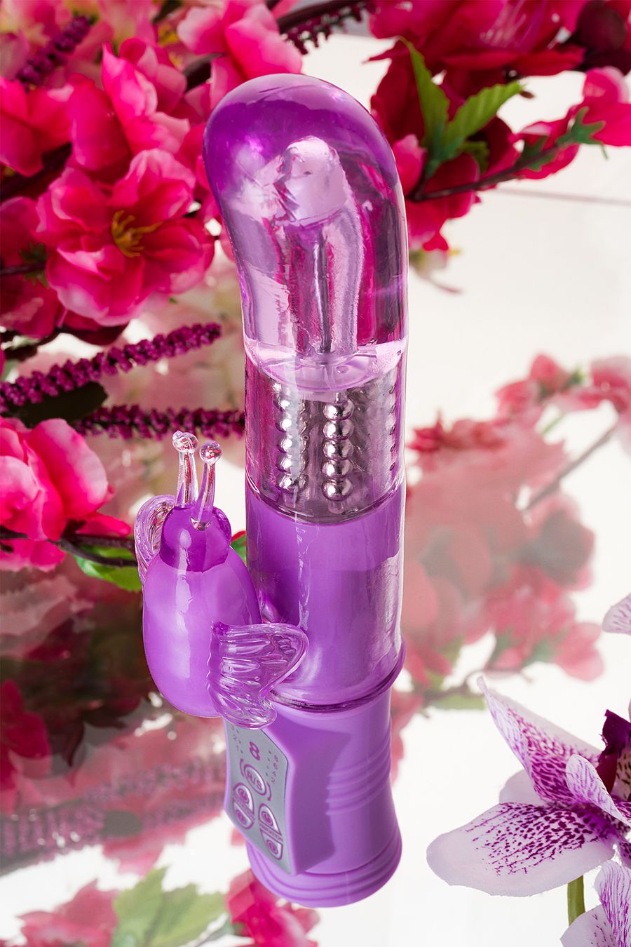 3282 Toyfa A-toys High-Tech Vibrator, фиолетовый. Вибратор с ротацией и гладким стволом — изображение 6