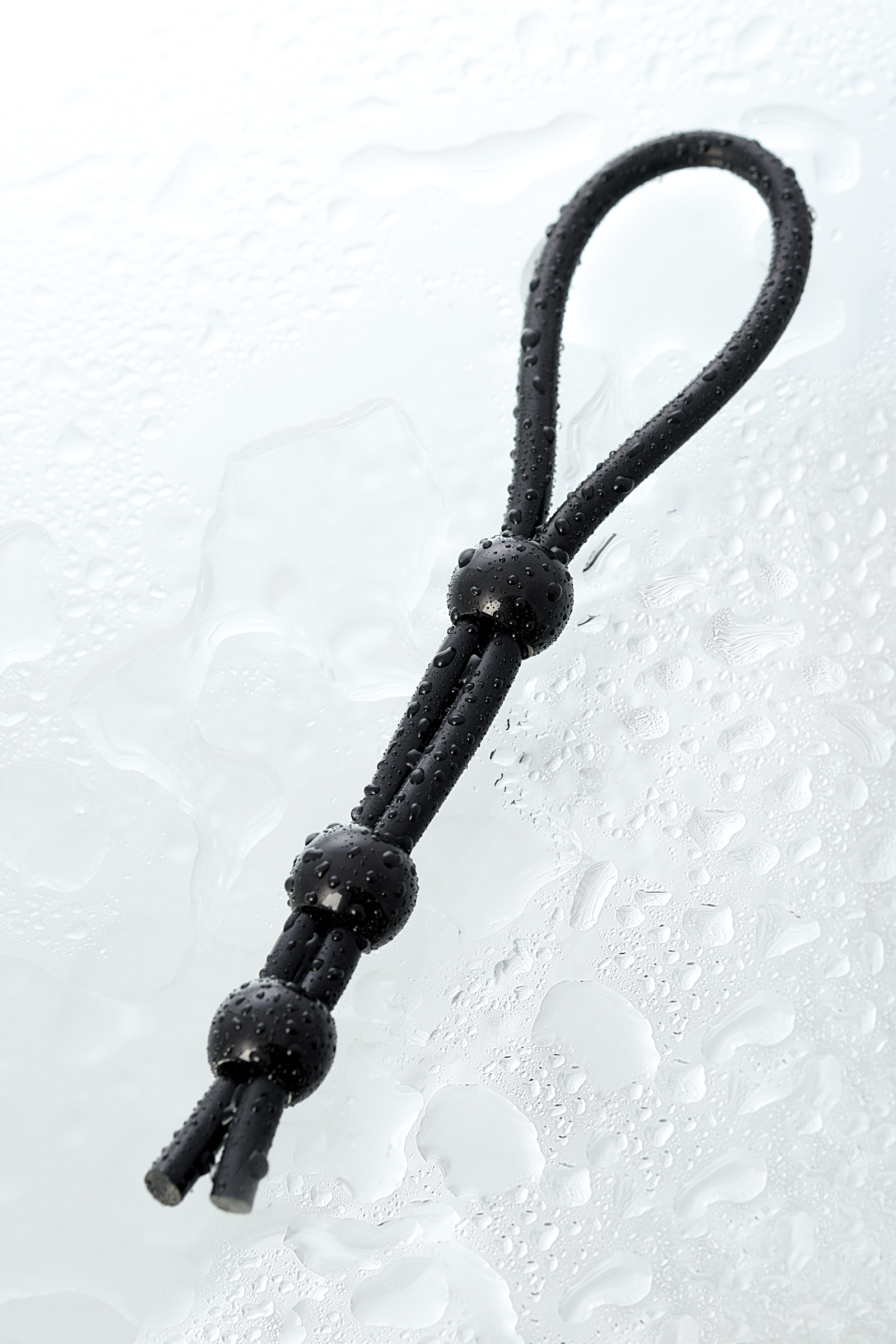 3532 ToyFa A-toys Lasso 3 Beads, черное. Лассо на пенис с тремя бусинами — изображение 7