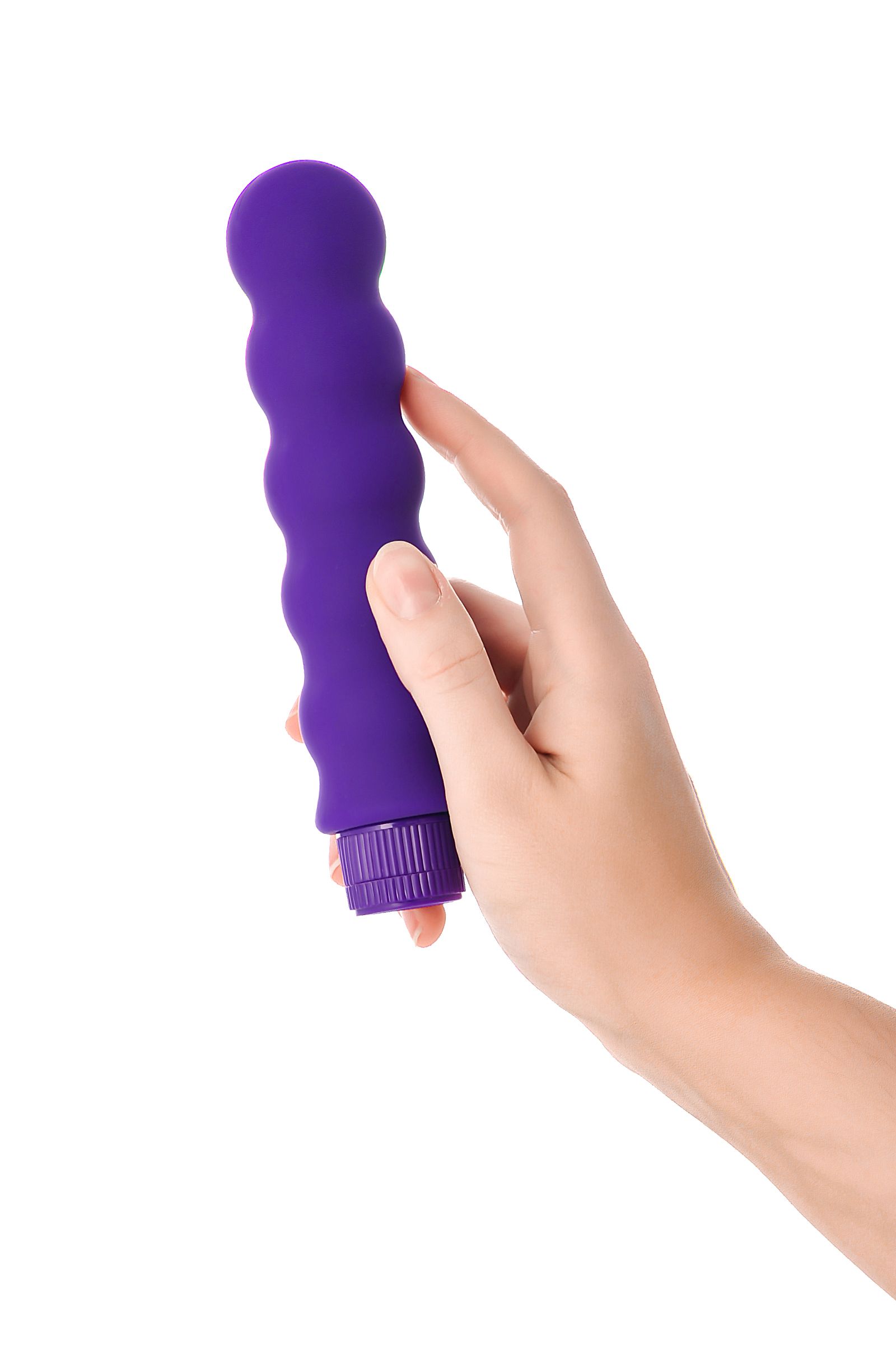 3279 Toyfa A-toys Multi-speed Vibrator, фиолетовый вибратор волнистой формы — изображение 5
