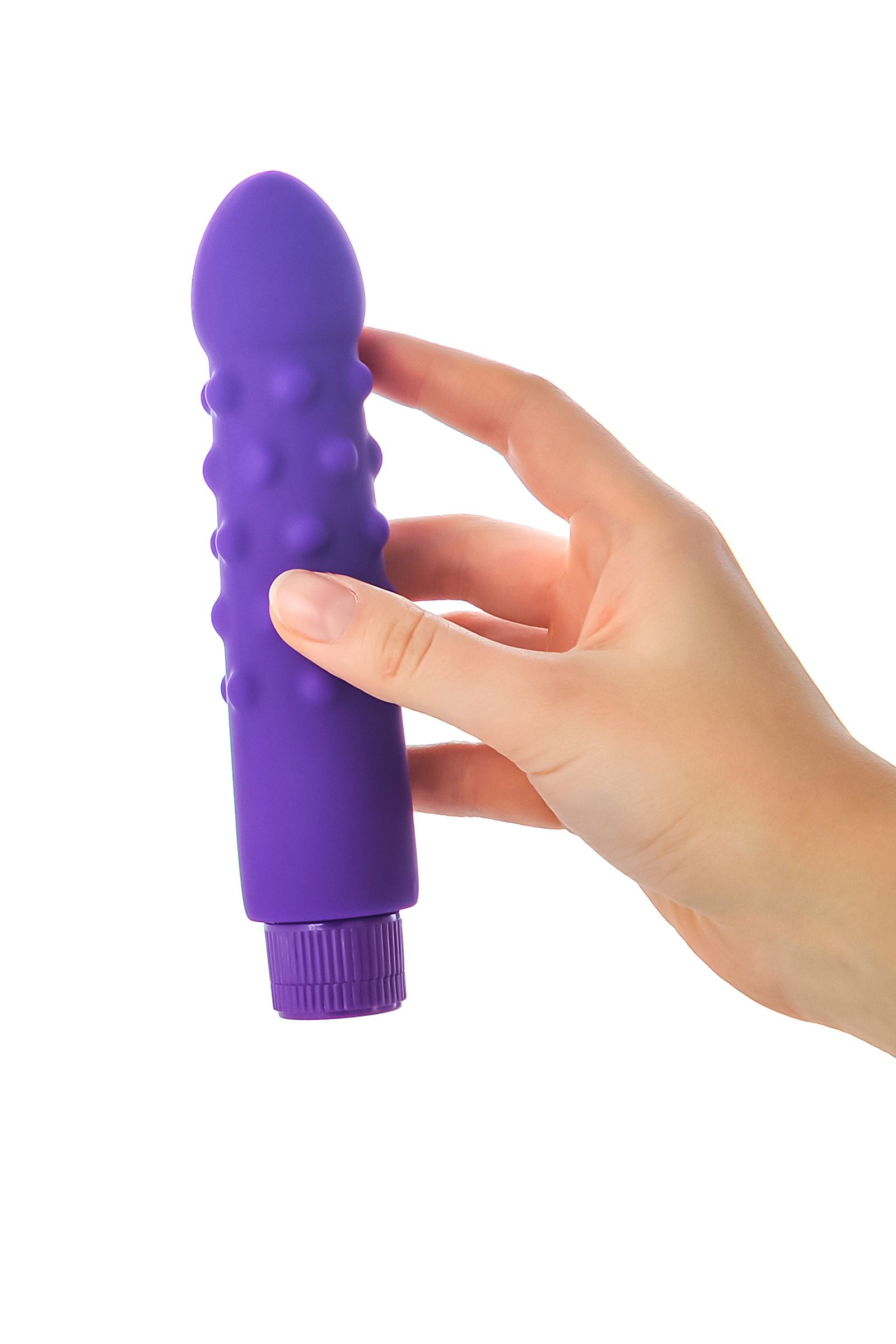 3042 Toyfa A-toys Multi-speed Vibrator, фиолетовый вибратор покрытый пупырышками — изображение 4