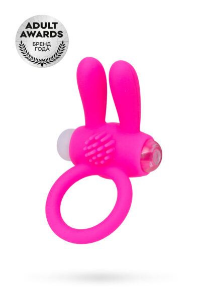 3276 Toyfa A-toys Powerful Cock Ring Rabbi, розовые. Виброкольцо со стимуляцией клитора