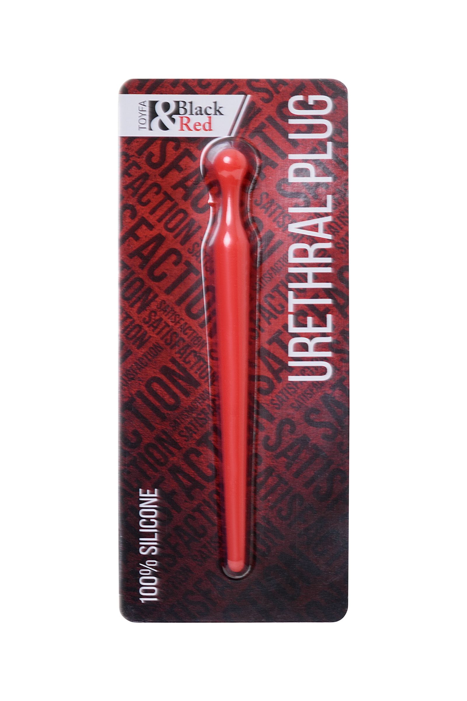 2949-1 Toyfa Black & Red Urethral Plug, красный. Уретральный плаг из силикона — изображение 2